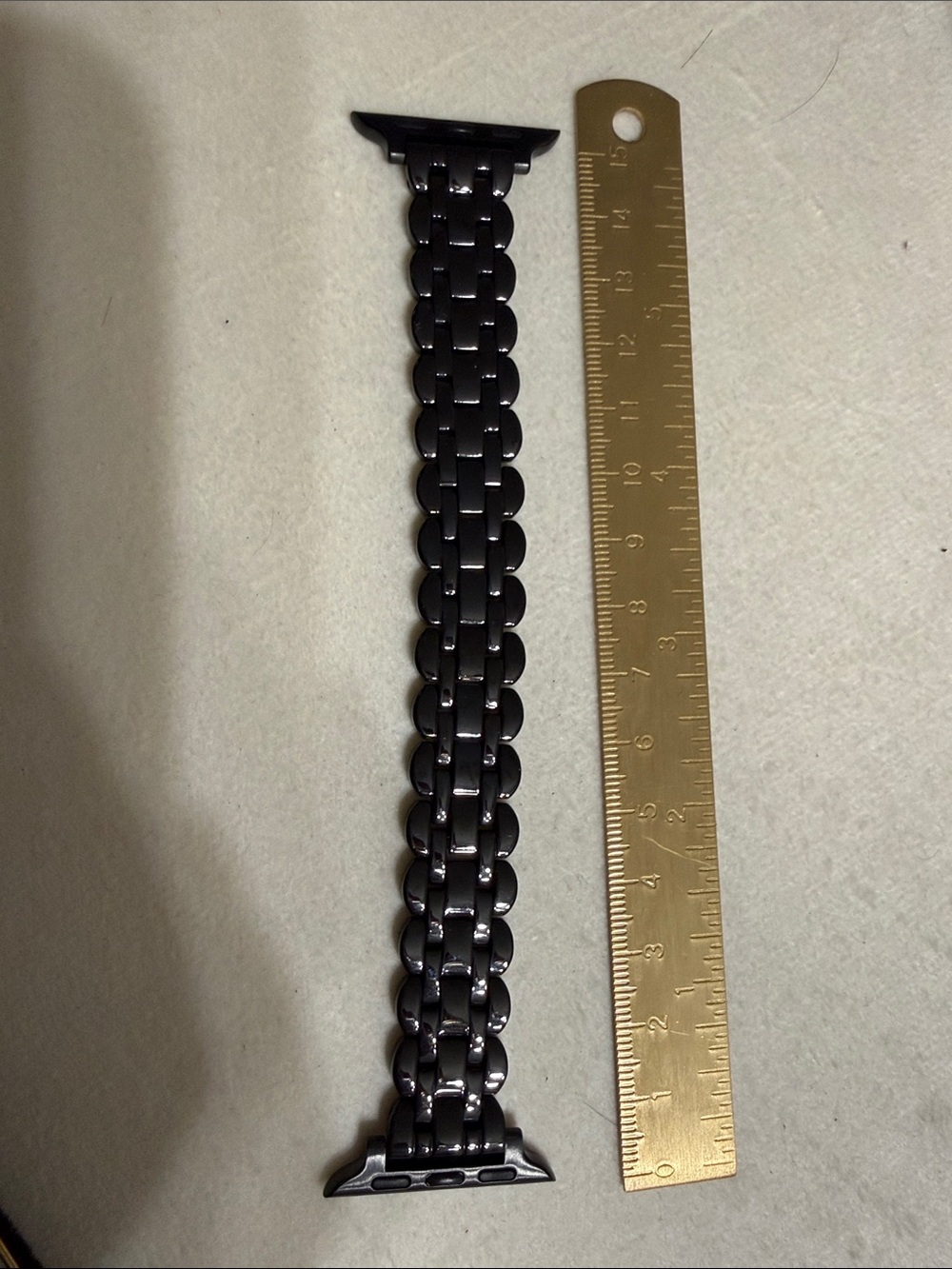 kate spade Black Stainless Steel Link Apple Watch Band 38mm